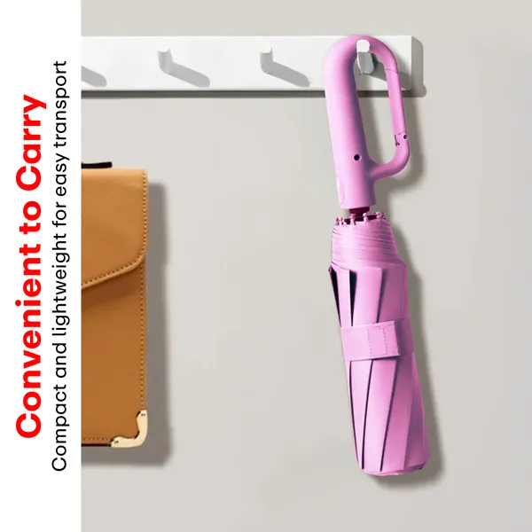 Pink_Compact_Travel_Umbrella_With_Reflective_Strip
