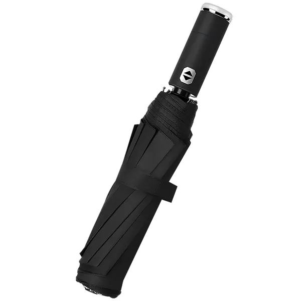 Black_Compact_Travel_Umbrella_With_Torch
