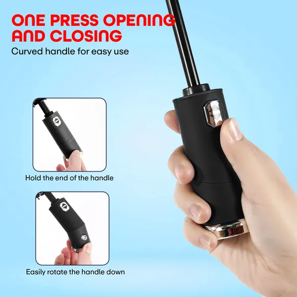 Black_Compact_Travel_Umbrella_With_Torch