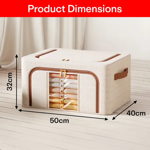 White_Cotton_Linen_Wardrobe_Clothes_Organizer