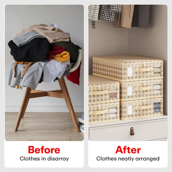 Beige_Non_Woven_Wardrobe_Cloth_Organizer