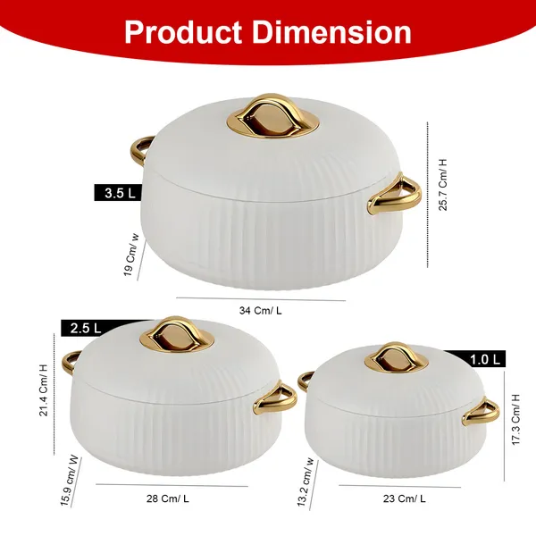 Set_Of_3_White_Luxury_Ribbed_Insulated_Casserole_With_Gold_Handles_(1L_+_2.5L_+3.5L)
