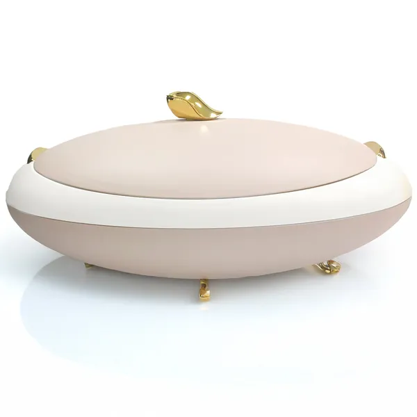 Pink_Elegant_Oval_Casserole_5L_With_Gold_Leaf_Handle