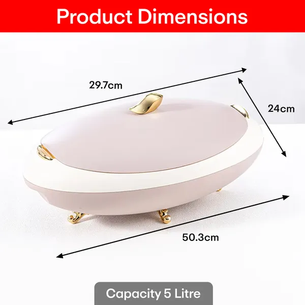 Pink_Elegant_Oval_Casserole_5L_With_Gold_Leaf_Handle