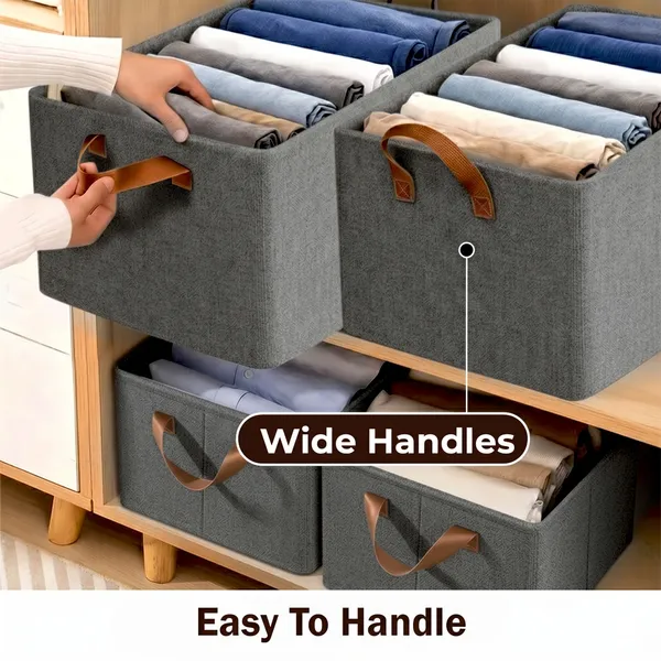 Premium_Oxford_Cloth_Organiser_Grey_XL_–_Foldable_Wardrobe_Storage_Box_with_Metal_Frame_|_Pack_of_2