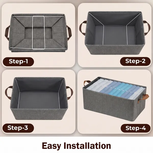 Premium_Oxford_Cloth_Organiser_Grey_XL_–_Foldable_Wardrobe_Storage_Box_with_Metal_Frame_|_Pack_of_2