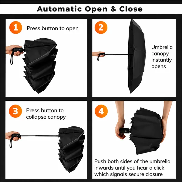 PrimePick_3-Fold_Compact_Travel_Umbrella_Black