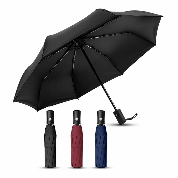 PrimePick_3-Fold_Compact_Travel_Umbrella_Black