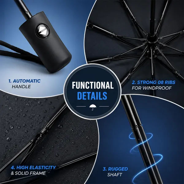PrimePick_3-Fold_Compact_Travel_Umbrella_Black