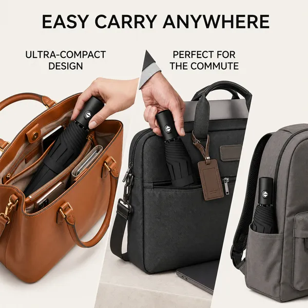 PrimePick_3-Fold_Compact_Travel_Umbrella_Black