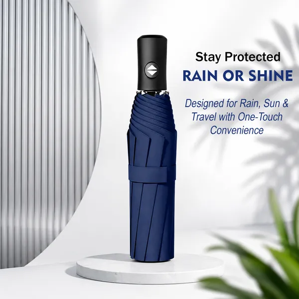 PrimePick_3-Fold_Compact_Travel_Umbrella_Blue