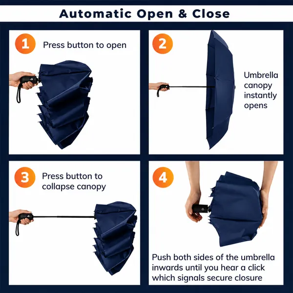 PrimePick_3-Fold_Compact_Travel_Umbrella_Blue