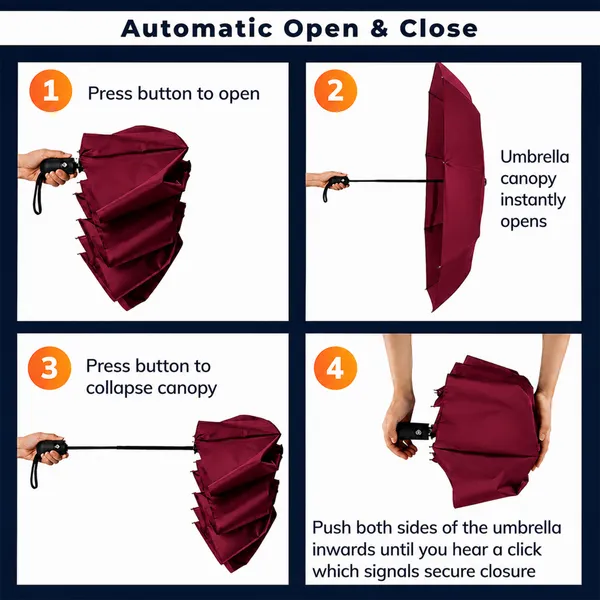 PrimePick_3-Fold_Compact_Travel_Umbrella_Red