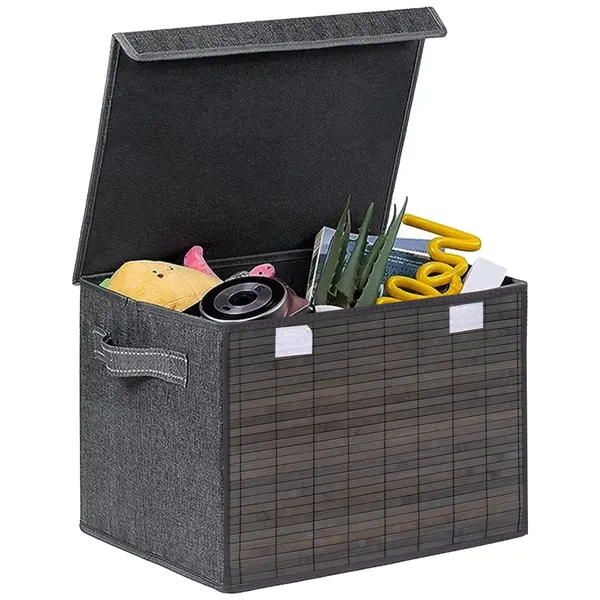 Prime_Pick_Storage_Box_With_Bamboo_In_Grey_FS-6297-136A