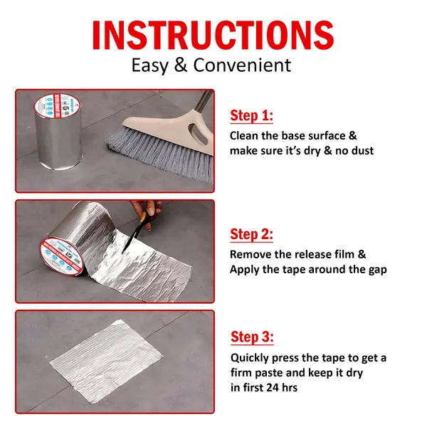 Waterproof_Aluminium_Rubber_Tape_5M*5Cm