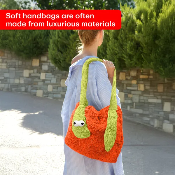 Orange_Terry_Fur_Shopper_Bag