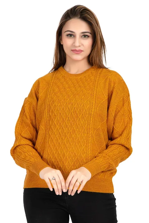 Womens_Wool_Round_Neck_Pullover_Sweater