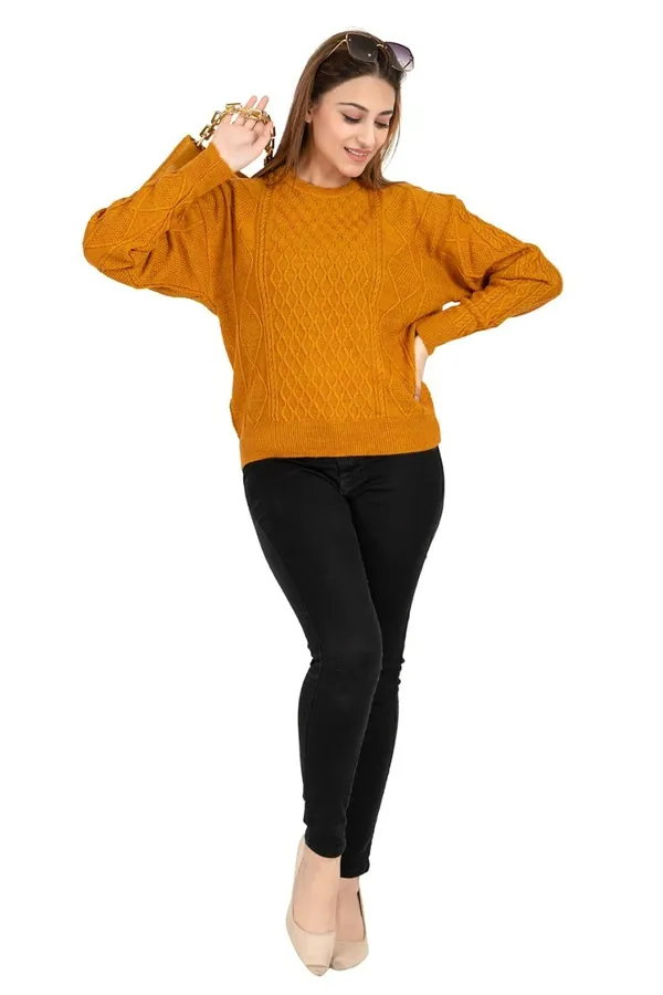 Womens_Wool_Round_Neck_Pullover_Sweater