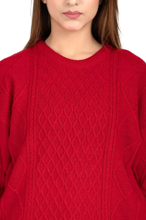 Womens_Wool_Round_Neck_Pullover_Sweater