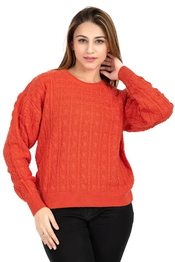 Womens_Wool_Round_Neck_Pullover_Sweater
