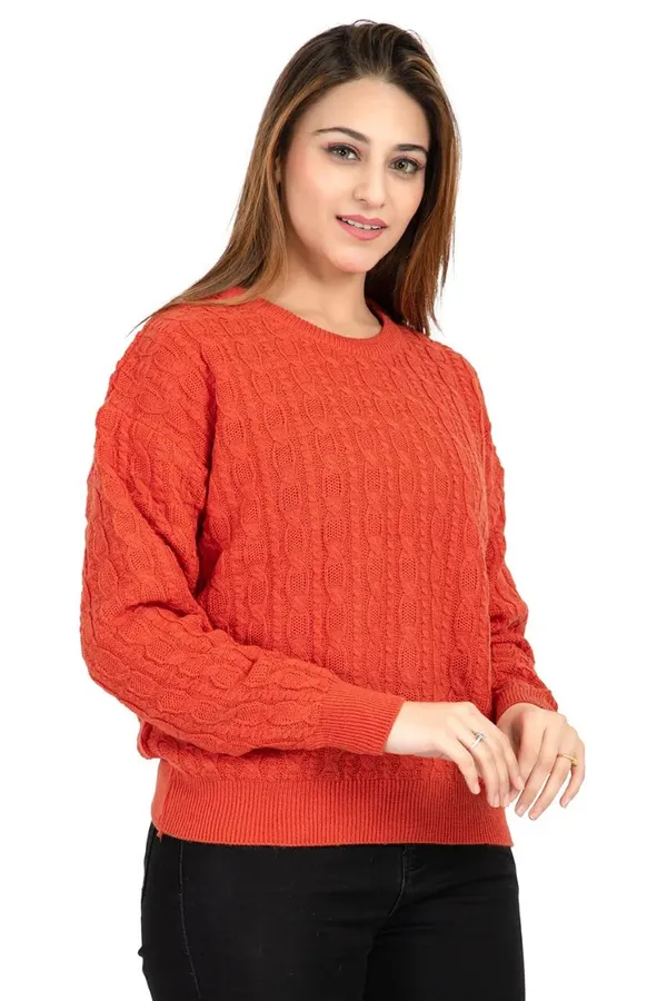 Womens_Wool_Round_Neck_Pullover_Sweater