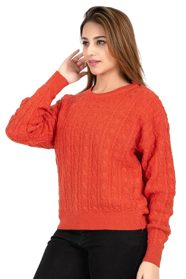Womens_Wool_Round_Neck_Pullover_Sweater