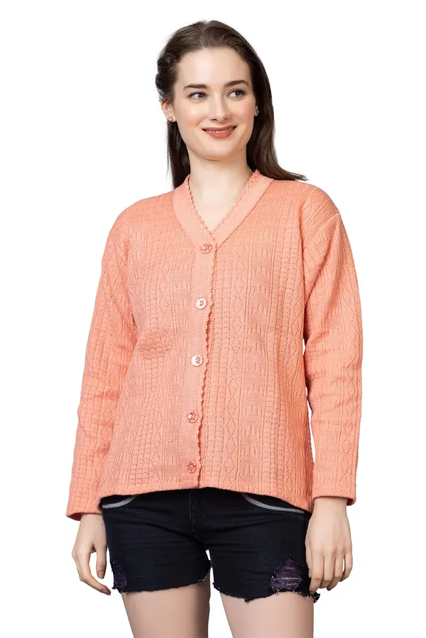 Womens_Woolen_Acrylic_V_Neck_Cardigan