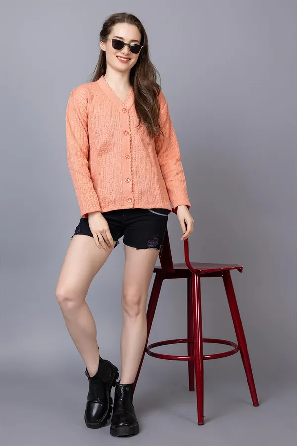 Womens_Woolen_Acrylic_V_Neck_Cardigan