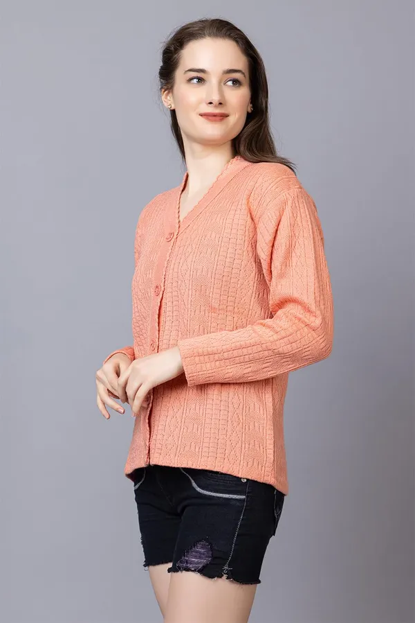 Womens_Woolen_Acrylic_V_Neck_Cardigan