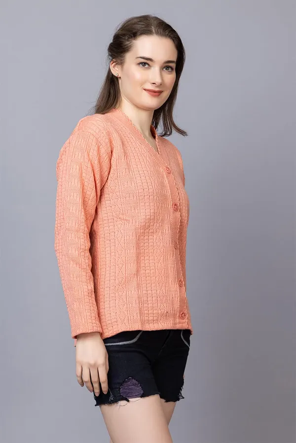 Womens_Woolen_Acrylic_V_Neck_Cardigan