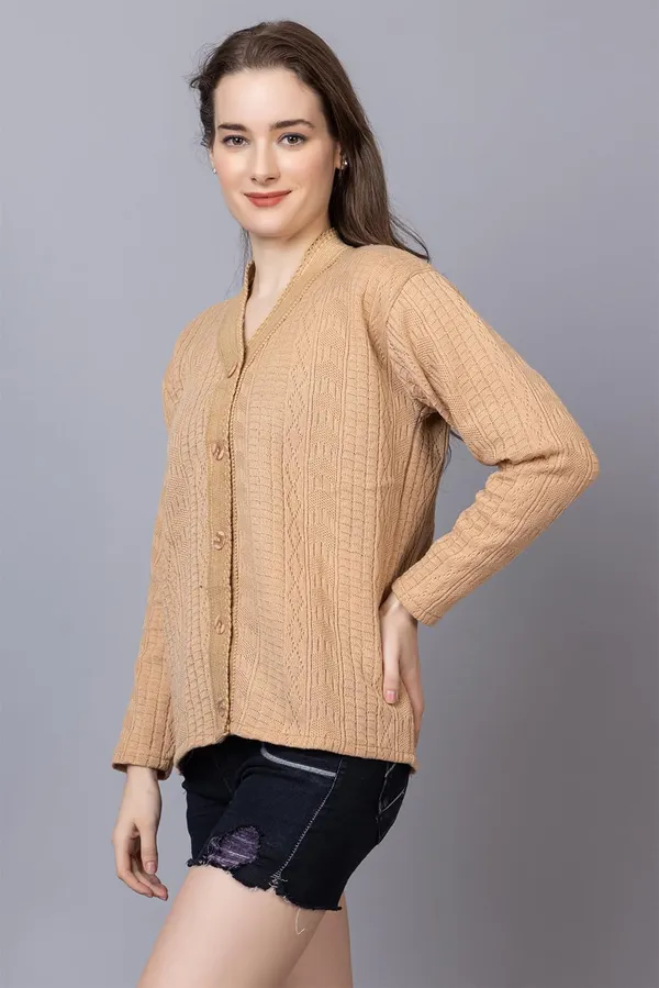 Womens_Woolen_Acrylic_V_Neck_Cardigan