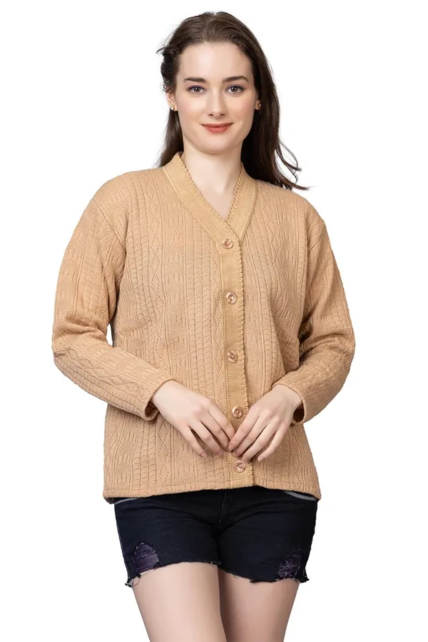 Womens_Woolen_Acrylic_V_Neck_Cardigan