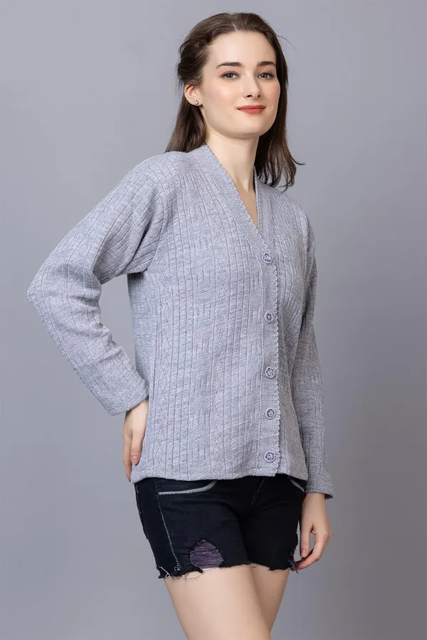 Womens_Woolen_Acrylic_V_Neck_Cardigan