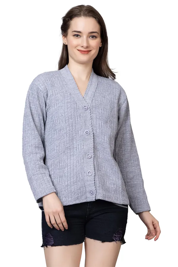 Womens_Woolen_Acrylic_V_Neck_Cardigan