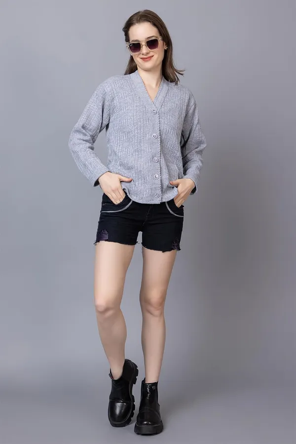 Womens_Woolen_Acrylic_V_Neck_Cardigan