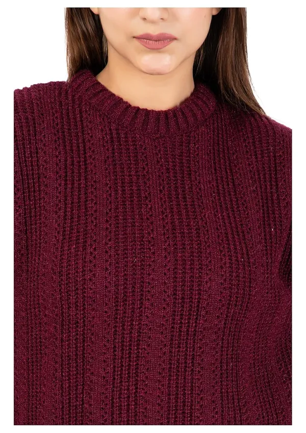 Womens_Pure_Wool_Round_Neck_Pullover_Sweater
