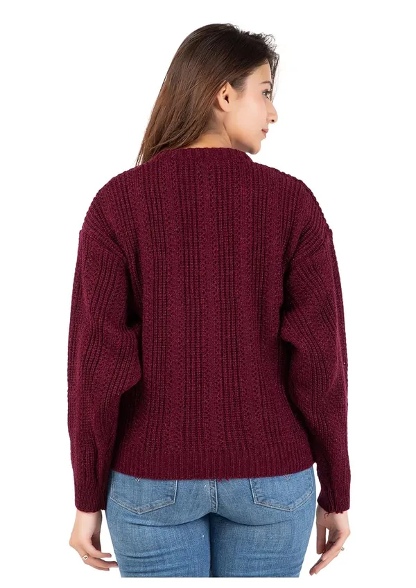 Womens_Pure_Wool_Round_Neck_Pullover_Sweater