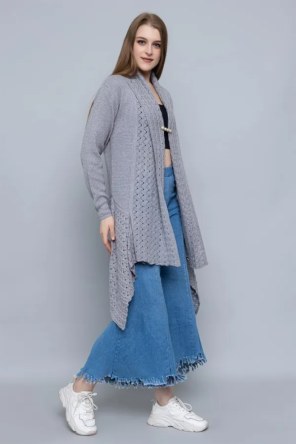 Womens_Woolen_V_Neck_Cardigan