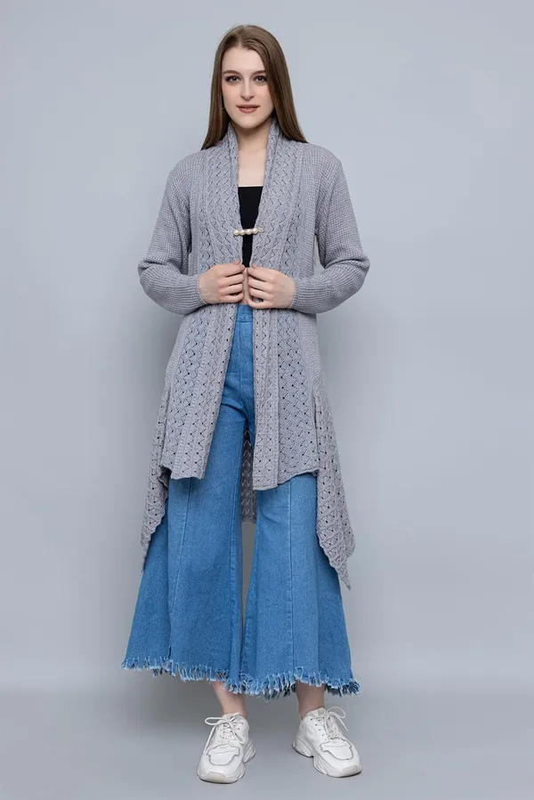 Womens_Woolen_V_Neck_Cardigan