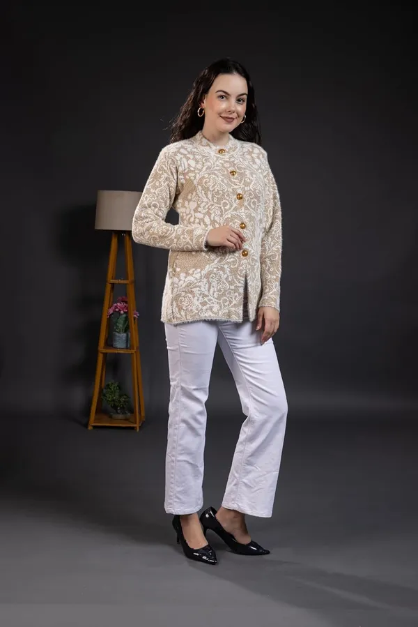 Womens_Wool_Round_Neck_Cardigan