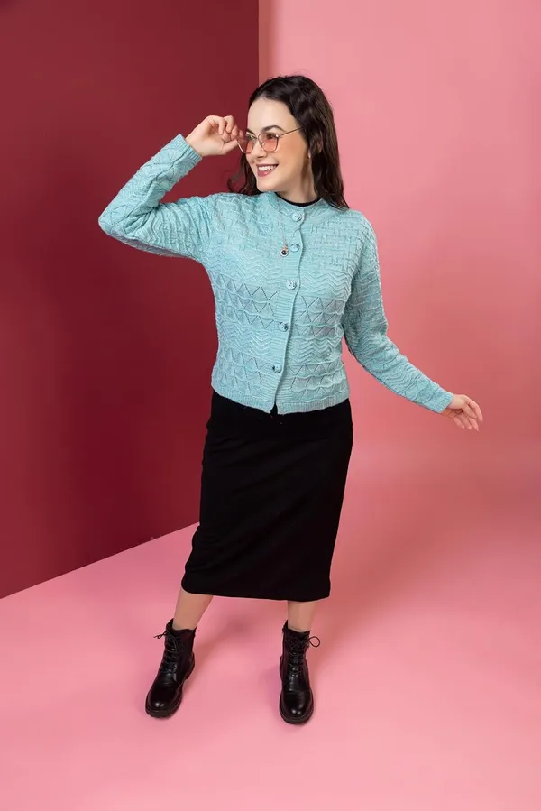 Women_Woolen_Button_Cardigan_Sweater