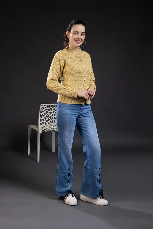 Women_Woolen_Button_Cardigan