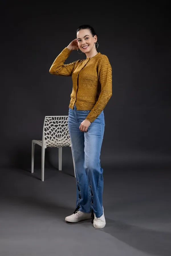 Women_Woolen_Button_Cardigan_Sweater