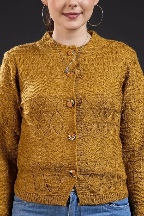 Women_Woolen_Button_Cardigan_Sweater