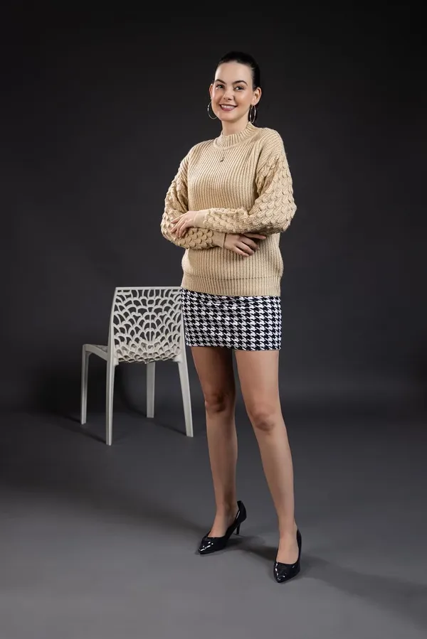 Pure_Wool_Round_Neck_Sweater_For_Women