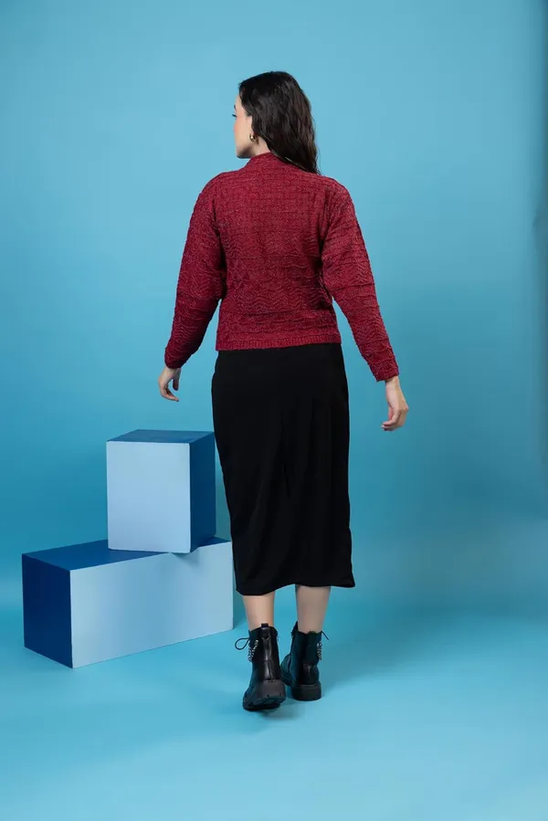 Womens_Woolen_Button_Cardigan