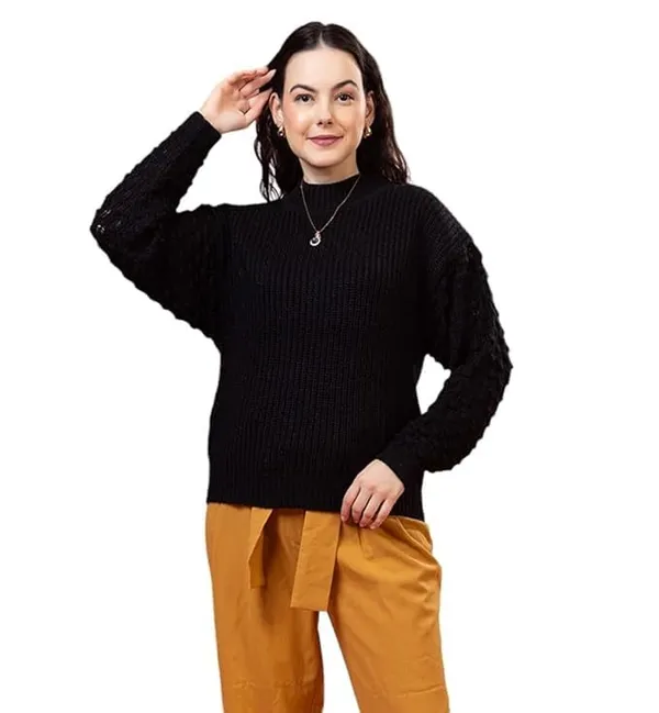 Pure_Wool_Round_Neck_Sweater_For_Women