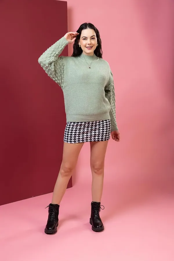 Pure_Wool_Round_Neck_Sweater_For_Women