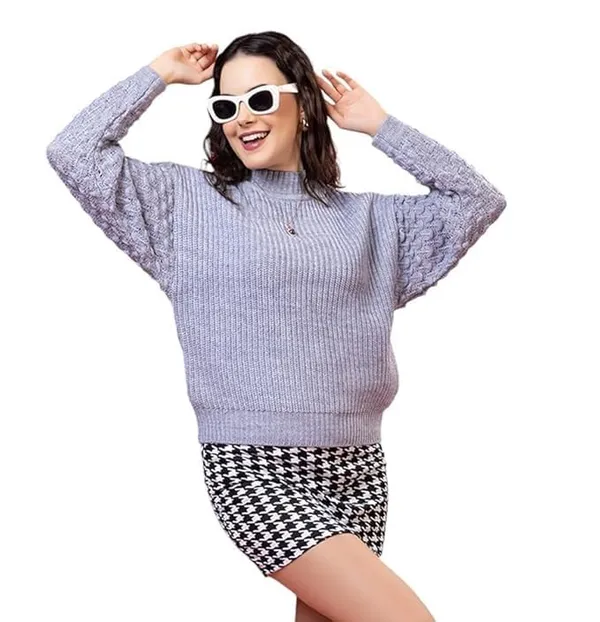 Pure_Wool_Round_Neck_Sweater_For_Women