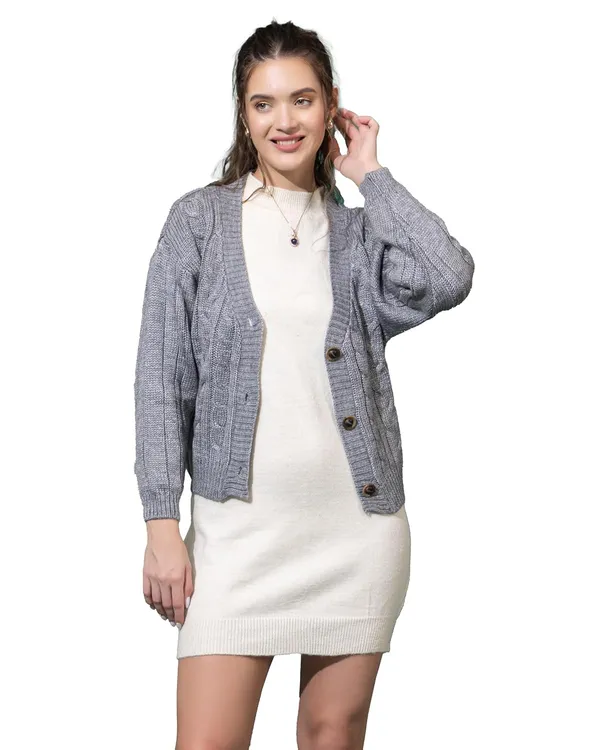 Women_Woolen_V_Neck_Cardigan_Sweater